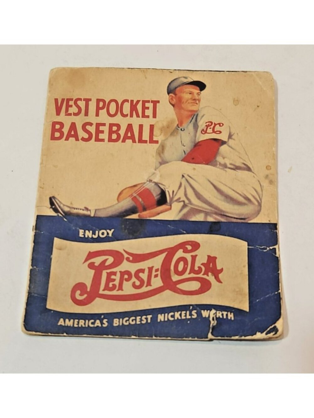 RARE Vintage 1941 Pepsi Cola Vest Pocket Baseball Book Spin Game Advertising